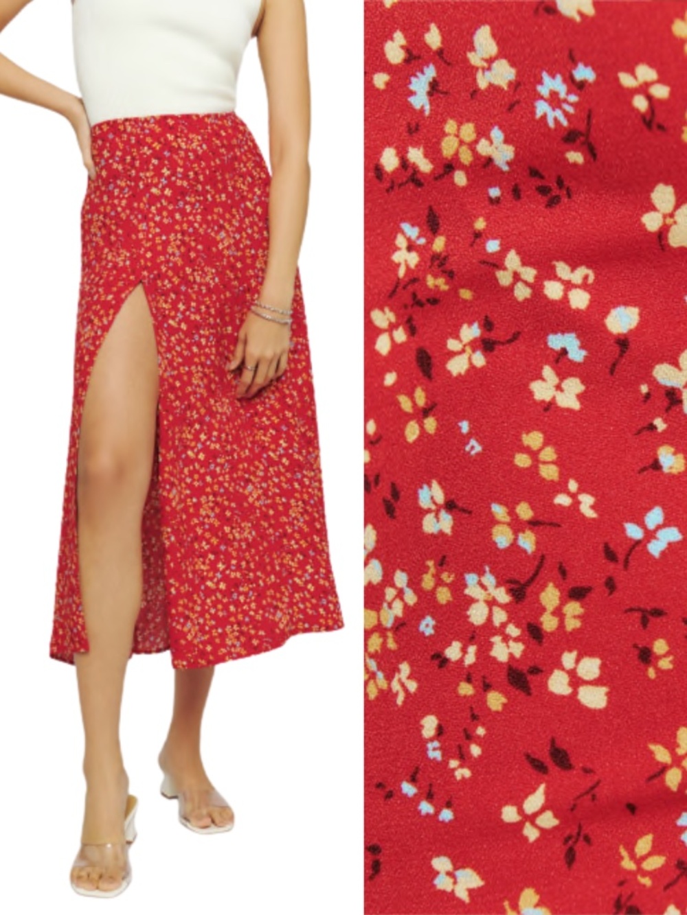 NEW Reformation Zoe Skirt Baila 12